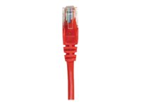 Intellinet Network Patch Cable, Cat5e, 1m, Red, CCA, U/UTP, PVC, RJ45, Gold Plated Contacts, Snagless, Booted, Lifetime Warra