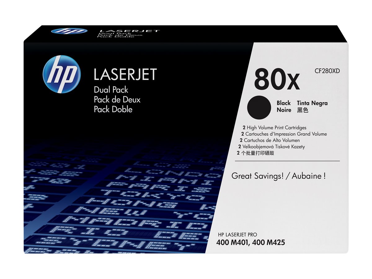 HP 2xToner CF280X HV black LJ 400