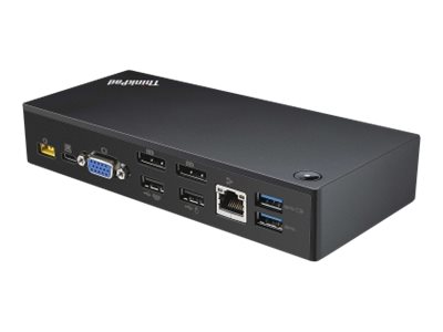 Lenovo USB-C Dock - docking - USB-C - VGA - GigE - 40A90090US-RF | howardcomputers.com