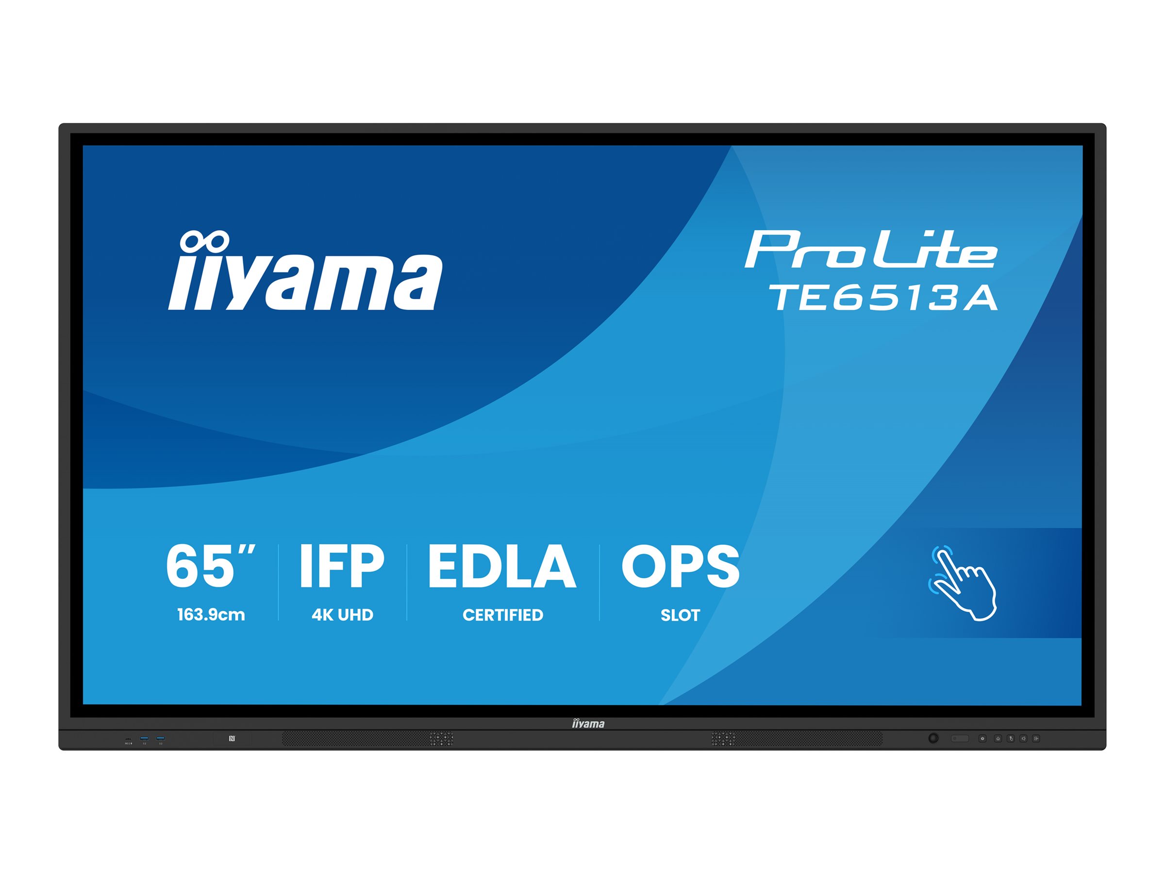 Iiyama Prolite Te6513a B1ag 65 Class 645 Viewable Led Backlit Lcd Display 4k For Digital Signage Interactive Communication