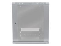 Intellinet Network Cabinet, Wall Mount (Standard), 9U, Usable Depth 260mm/Width 510mm, Grey, Flatpack, Max 60kg, Metal & Glas