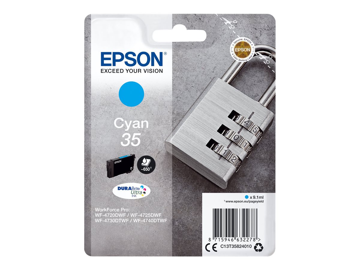 Epson 35 - azurová - originální - inkoustová cartridge – foto 2