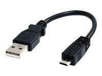 StarTech.com Câble Micro USB 15 cm - A vers Micro B - USB 2.0 - Noir - 1x USB A Mâle, 1x USB Micro B Mâle - 15cm