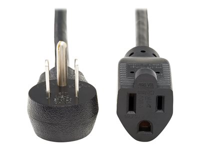 Tripp Lite Power Extension Cord Right-Angle 5-15P to 5-15R 18AWG 10A 15ft Black