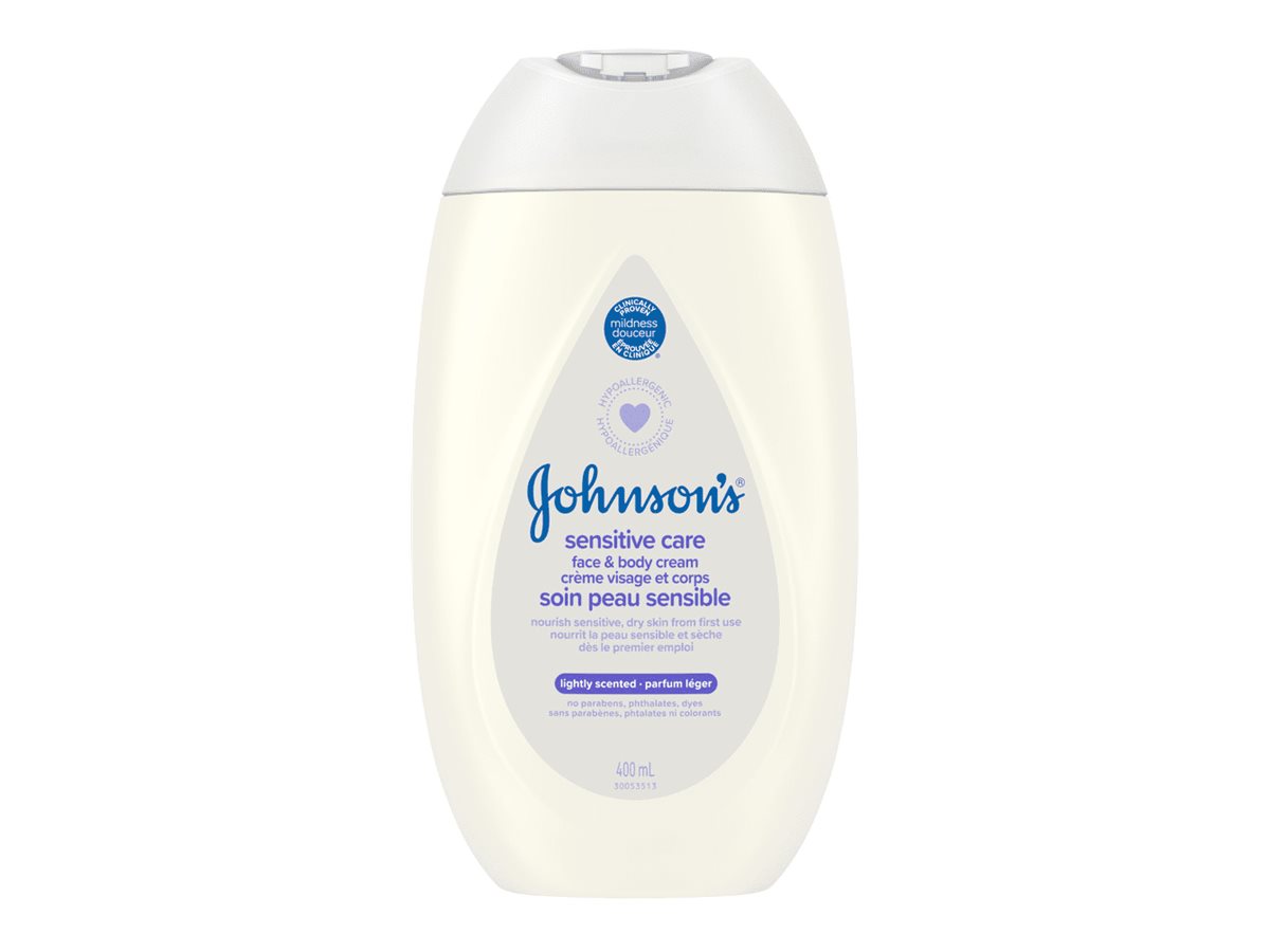 Johnson's Sensitive Care Face and Body Cream - 400ml