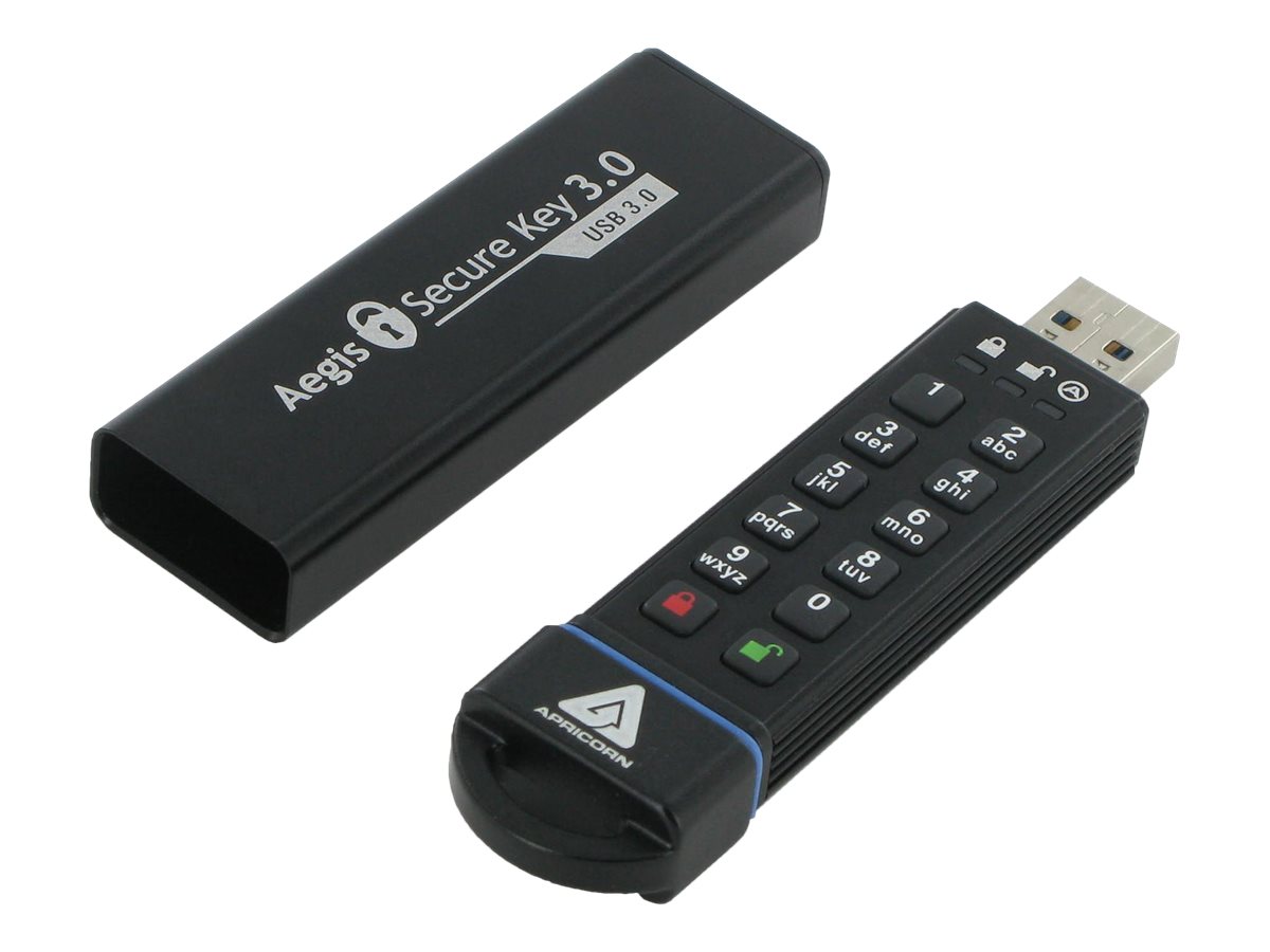 Apricorn Aegis Secure Key 3.0 480GB USB 3.0 Sort