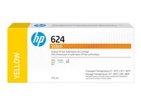 HP 624 - yellow - original - ink cartridge