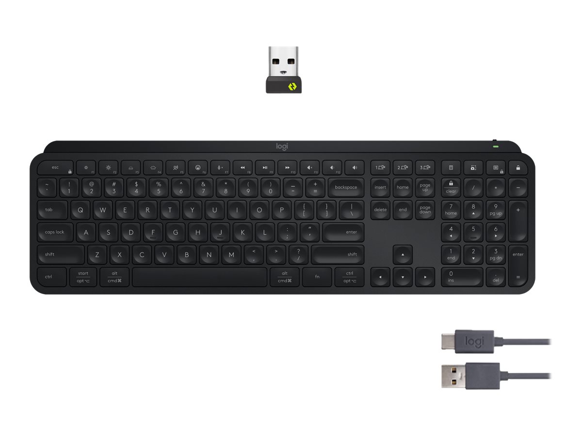 Logitech MX Keys S Wireless Keyboard - Black - 920-011406