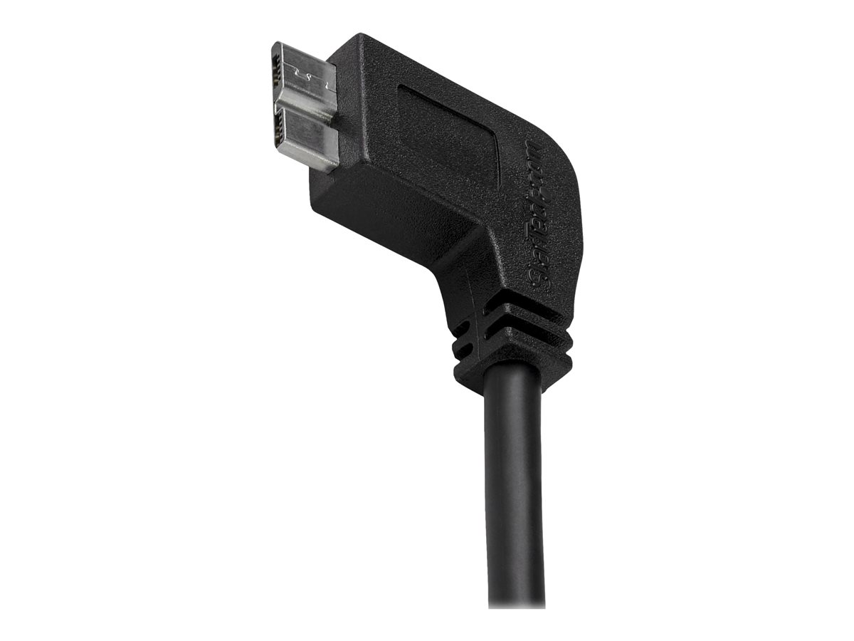 StarTech.com 0.5m 20in Slim Micro USB 3.0 Cable M/M - Left-Angle Micro-USB - USB 3.0 A to Micro B - Angled Micro USB - USB 3.1 Gen 1 5Gbps (USB3AU50CMLS) - kabel USB - Micro-USB typu B do USB typ A - 50 cm – foto 2