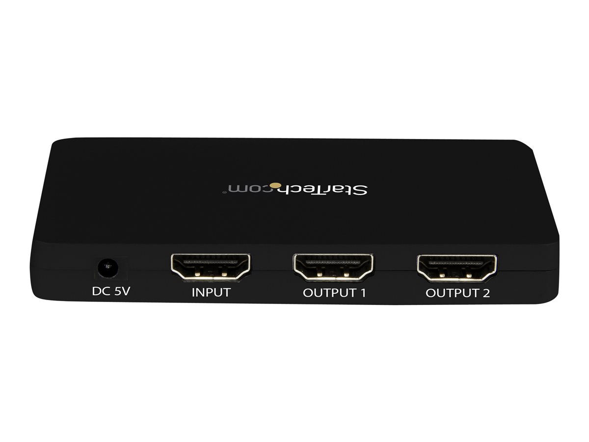 StarTech.com HDMI Splitter 1 In 2 Out - 4k 30Hz - 2 Port - Aluminum - HDMI Multi Port - HDMI Audio Splitter (ST122HD4K) - spínač video/audio - 2 porty – foto 3