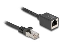 DeLOCK CAT 6a S/FTP 50cm Forlængerkabel til netværk Sort