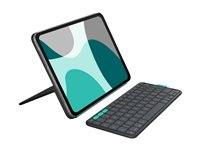 Logitech Flip Folio Tastatur og folio-kasse Saks Trådløs Tysk
