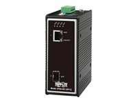 Tripp Lite Industrial Gigabit Copper to Fiber Media Converter - 10/100/1000 Mbps, RJ45/SFP, -40° to 75°C, DC Power