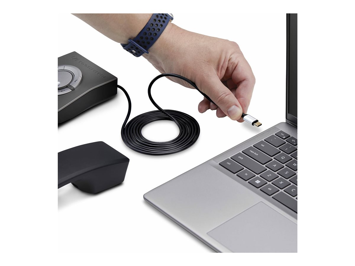 StarTech.com USB-C to RJ9 Adapter for Office Phone Handset or Wired/Wireless Headset, Use Existing Landline Hardware, 6ft/1.8m, For Laptop/Desktop Computer/Mobile - adaptér na sluchátka - 1.8 m – foto 6