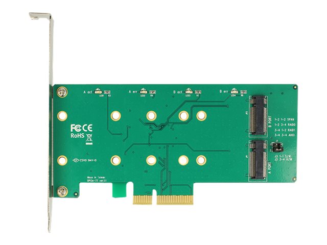 Delock PCI Express Card > 2 x internal M.2 Key B with RAID - řadič úložiště - M.2 Card - PCIe 2.0 x4 – foto 3