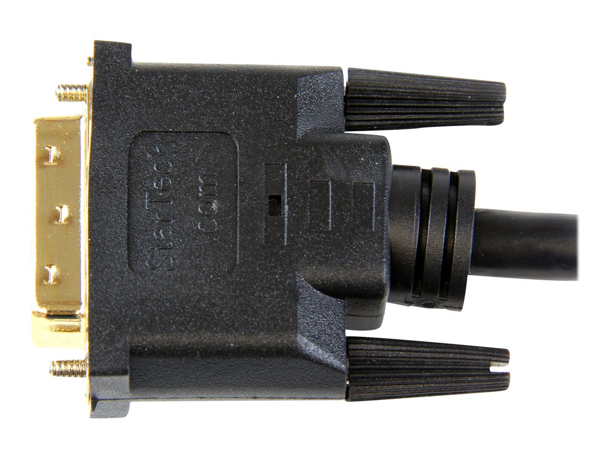 StarTech.com 6ft (1.8m) HDMI to DVI Cable, DVI-D to HDMI Display Cable (1920x1200p), Black, 19 Pin HDMI Male to DVI-D Male Cable Adapter, Digital Monitor Cable, M/M, Single Link - DVI to HDMI Cord (HDMIDVIMM6) - kabel adaptéru – foto 2