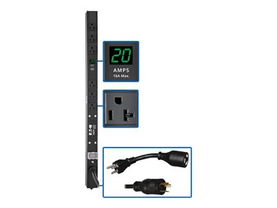 Eaton Tripp Lite Series PDU Metered 120V 20A 5-15/20R 6 Outlet L5-20P 24" Height 0URM