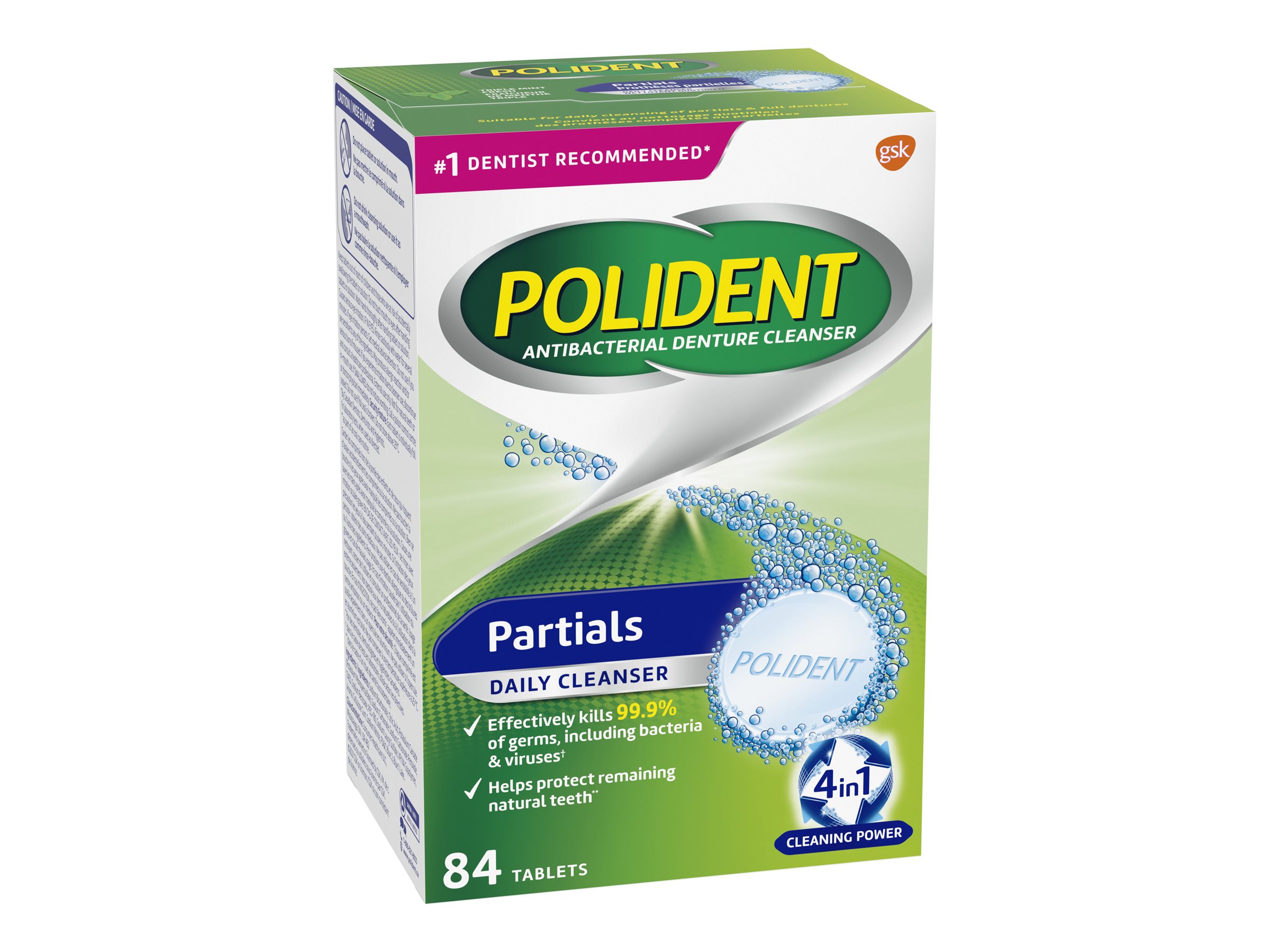 Polident Partials Daily Denture Cleanser Tablets 84's