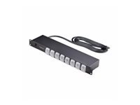 StarTech.com 8-Outlet Horizontal Rack Mount PDU, 1U Power Strip, 8ft Cord