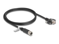 DeLOCK CAT 6a S/FTP 1m Netværkskabel Sort