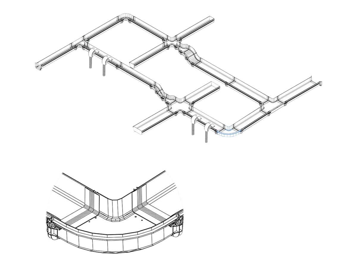 Eaton Tripp Lite Series SmartRack Toolless Horizontal 90-Degree Elbow ...