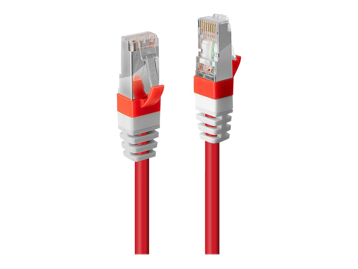 LINDY Patch Cable, Cat6A, S/FTP, RJ45-RJ45, 1m, red, LSOH, including Testprotocol