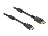 DeLOCK Video/audiokabel DisplayPort / HDMI 10m Sort