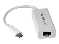 StarTech.com USB C to Gigabit Ethernet Adapter - White - USB 3.1 to RJ45 LAN Network Adapter - USB Type C to Ethernet (US1GC3