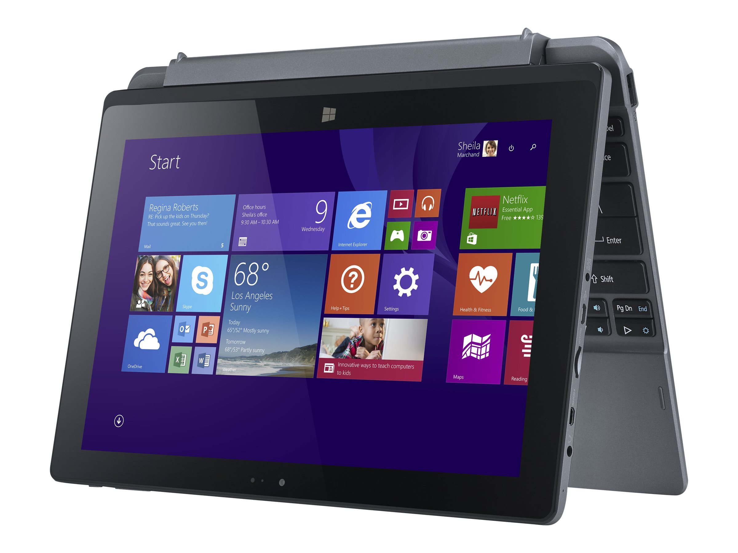 2 in 1 PC Acer One 10 S1002 Case,Mama Mouth PU Leather Folio Stand Cover for 10.1