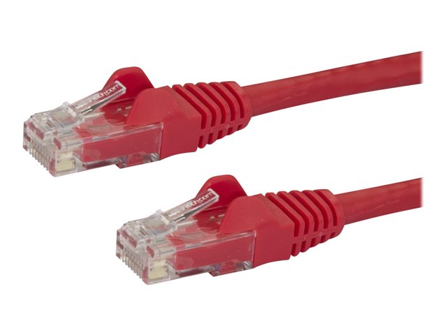 Image of StarTech.com 7m CAT6 Ethernet Cable, 10 Gigabit Snagless RJ45 650MHz 100W PoE Patch Cord, CAT 6 10GbE UTP Network Cable w/Strain Relief, Red, Fluke Tested/Wiring is UL Certified/TIA - Category 6 - 24AWG (N6PATC7MRD) - patch cable - 7 m - red