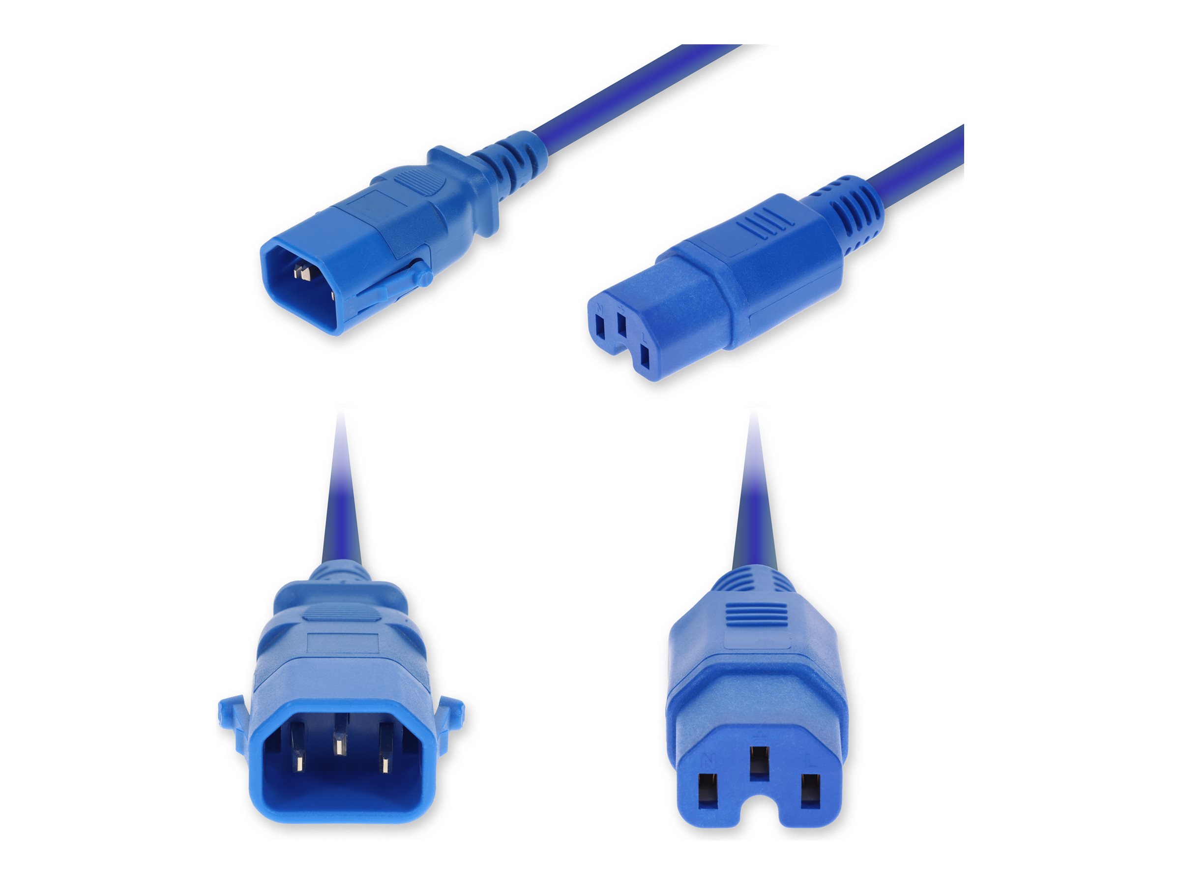 AddOn - Power cable - IEC 60320 C14 to IEC 60320 C15 P-Lock