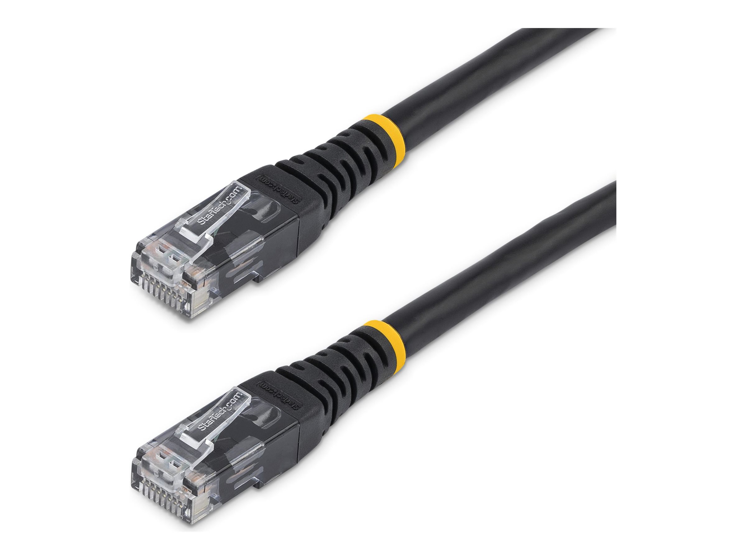 Startech 15ft CAT6 Ethernet Cable 10 Gigabit Molded RJ45 650MHz 100W PoE Patch Cord CAT 6 10GbE Product shot Close-up 75800