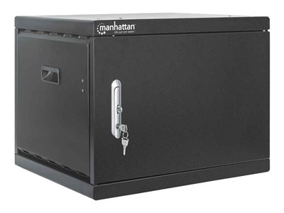 Manhattan Charging Cabinet/Cart via USB-C x16 Devices, Desktop (& Wall Mountable), Power Delivery 65W per port (1040W total), UVC Disinfecting LEDs, Suitable for Laptops (up to 15.6")/Tablets,Bays 380x30x280mm,Device charging cables not included, EU power cord
