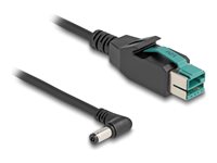 DeLOCK 8 pin USB PlusPower (12 V) (male) - Strøm DC jackstik 5,5 mm (ID: 2,1 mm) (male) Sort 3m Forstærket USB kabel