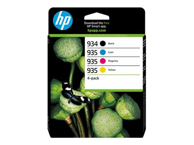 HP 934 Black / 935 CMY Ink Cartridge 4-P 6ZC72AE#LS1