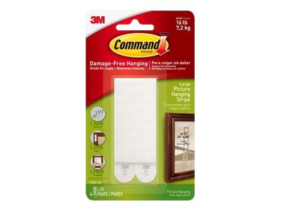 Command Large Picture Hanging Strips Mounting adhesive white foam (pack of 4