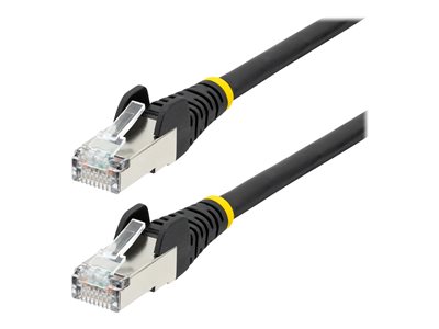Startech 6ft LSZH CAT6a Ethernet Cable, Black, 10 Gigabit Snagless RJ45 100W PoE Patch Cord, CAT 6A 10GbE 27AWG S/FTP Network Cable w/Strain Relief, ETL