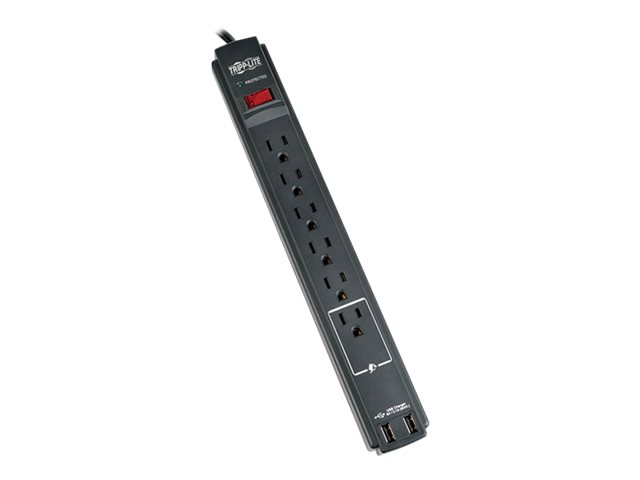 Tripp Lite Surge Protector Power Strip 120V USB 6 Outlet 6' Cord 990 Joule TAA