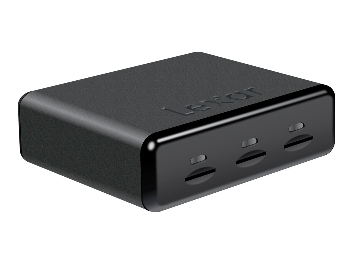 Lexar Professional Workflow UR2 card reader USB Product shot Left-angle 79750