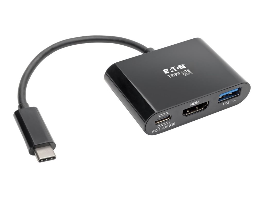 Tripp Lite USB C to HDMI Adapter w/USB-A Hub and PD Charging