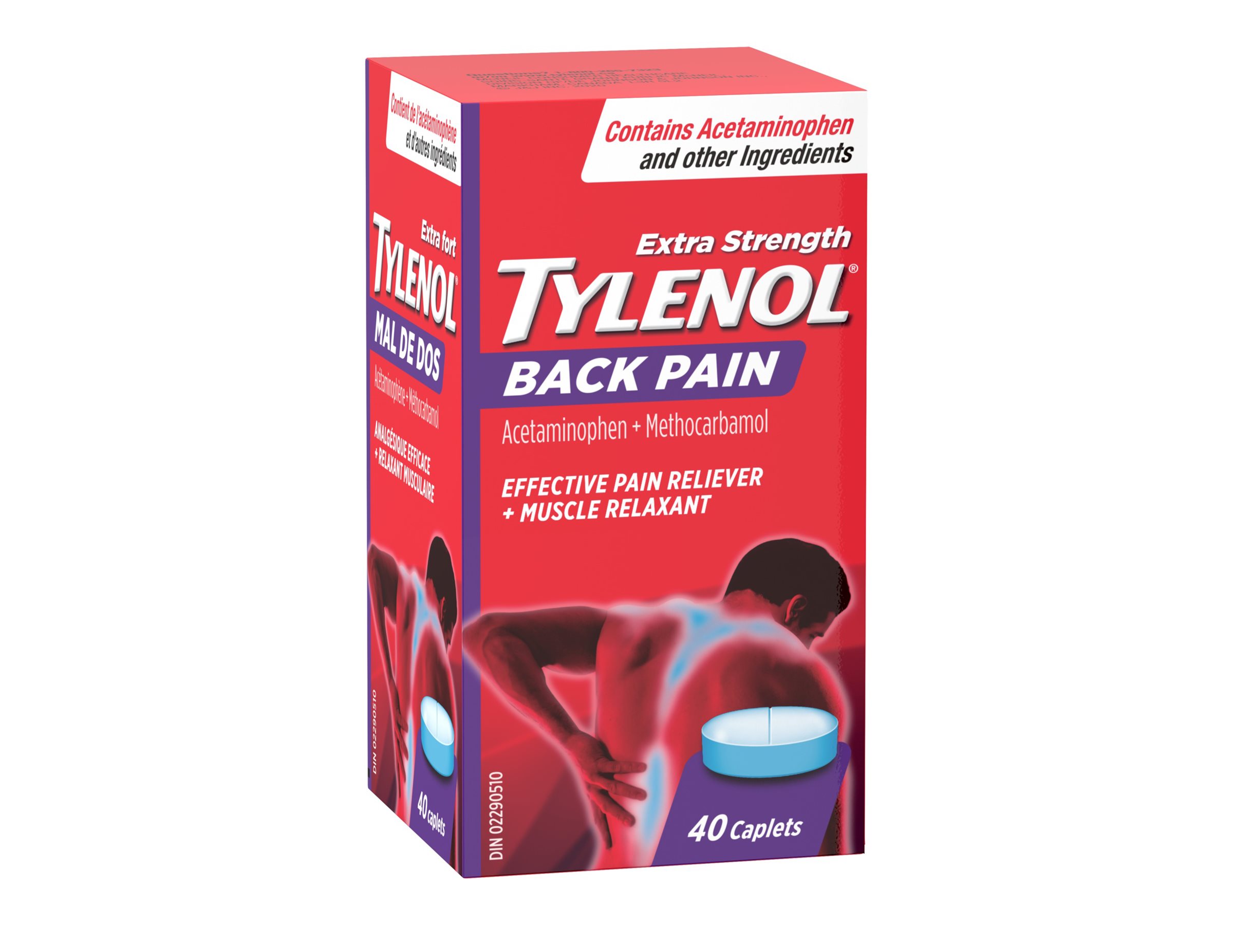 Tylenol Back Pain Extra Strength Caplets 40's