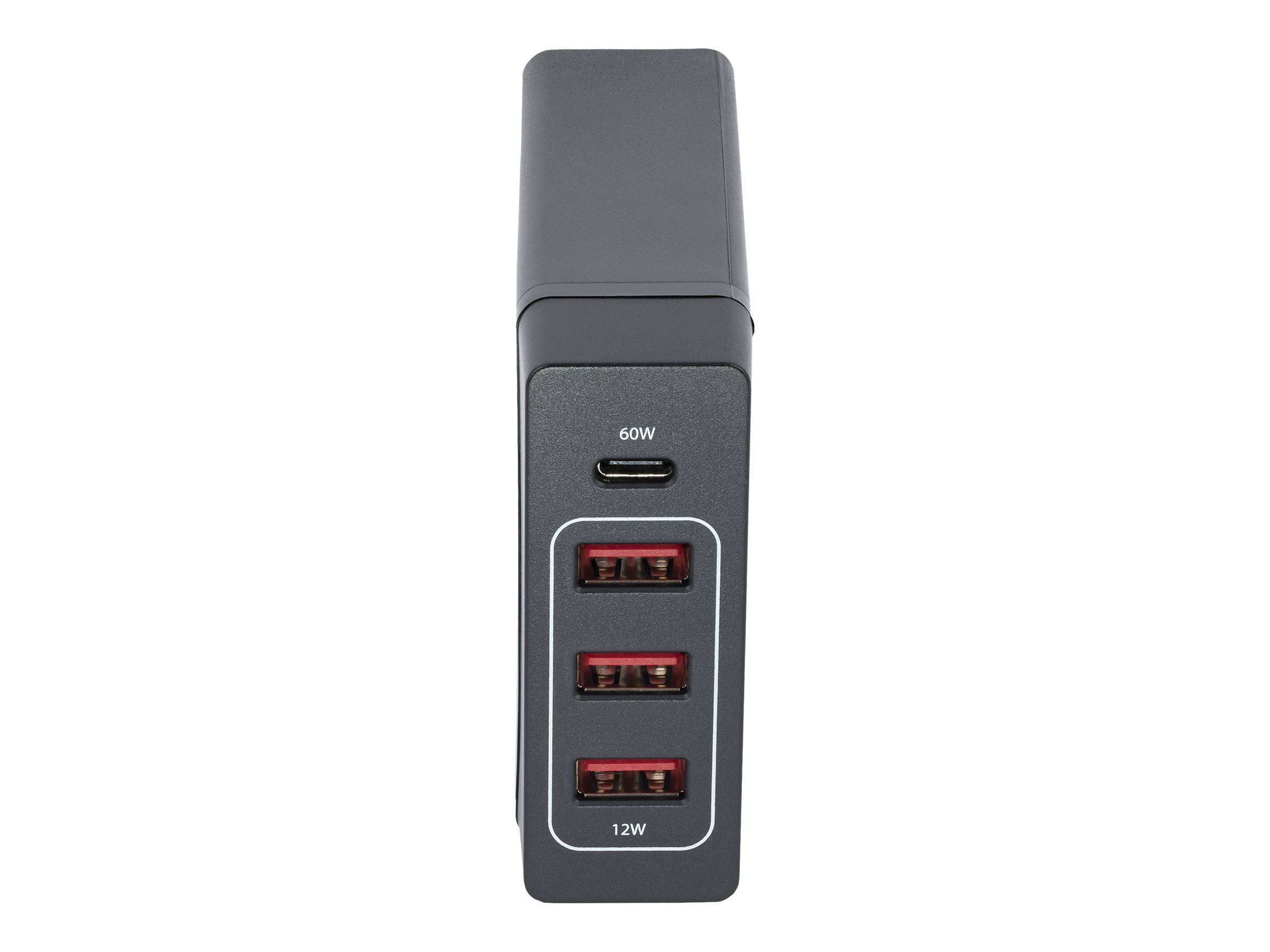 Startech USB C Laptop Charger, 60W Power Delivery, 3x USB-A Fast Charge Ports, Universal Compact USB Type-C Desktop Charger/Power Adapter also for Phones/Tablets, USB IF/ETL Certified