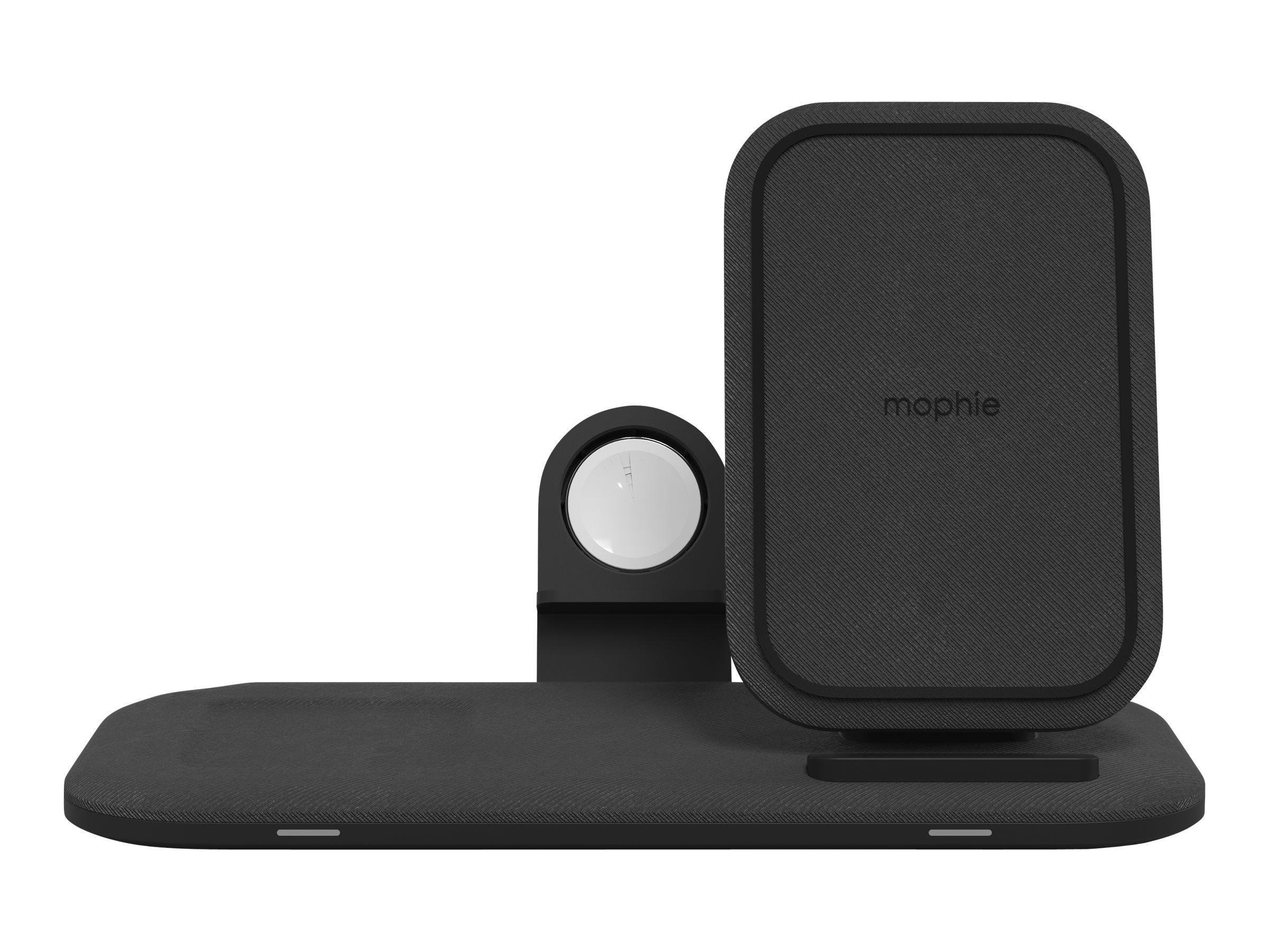 mophie Stand Plus wireless charging pad / charging stand USB 15 Product shot Right-angle 980000