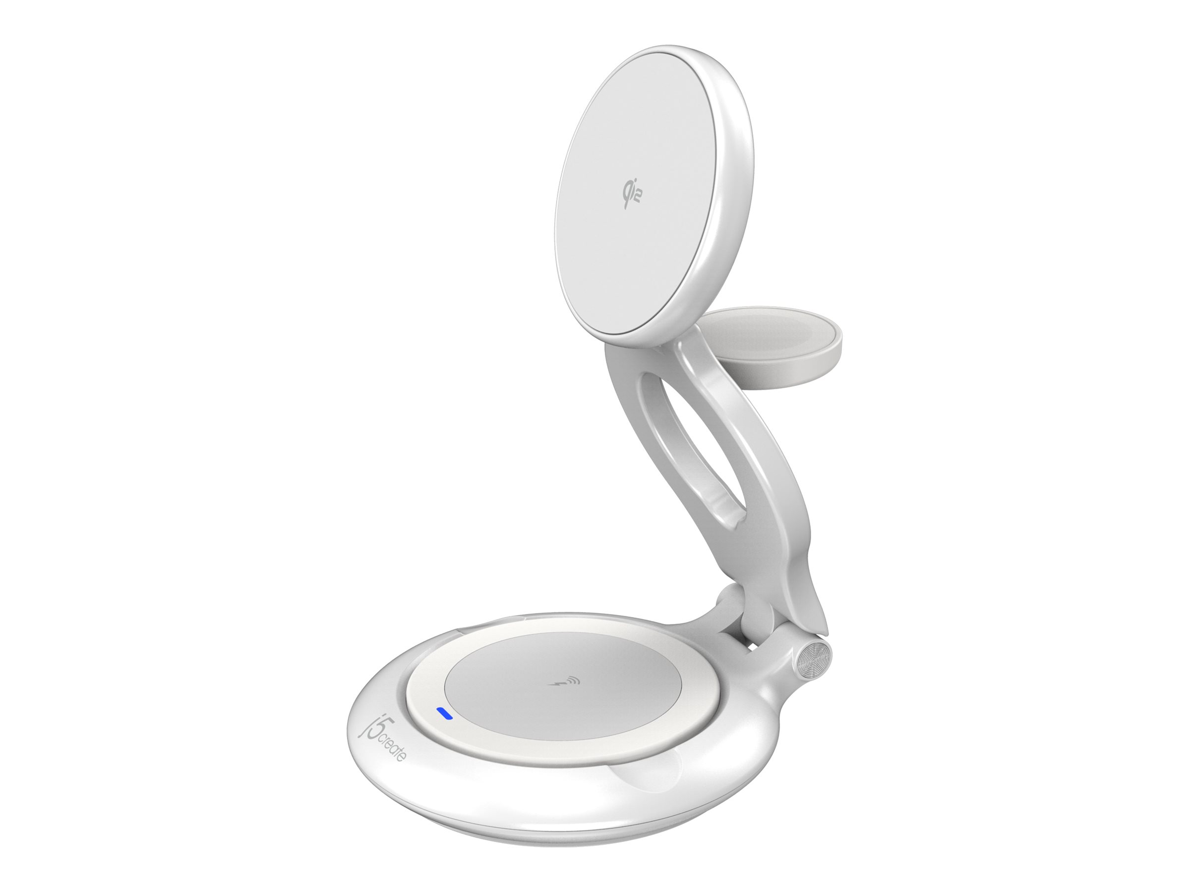 J5create Jupw3415 N Wireless Charging Stand 3 In 1 Magnetic Foldable With Qi2 15 Watt
