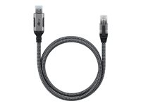 goobay CAT 6 Kabel med folie og kobberfletning (FTP) 15m Netværkskabel Sort Sølv