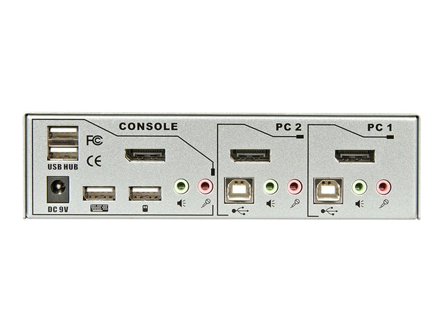 Switch KVM DisplayPort 1.2, USB 2.0 & audio, 2 ports