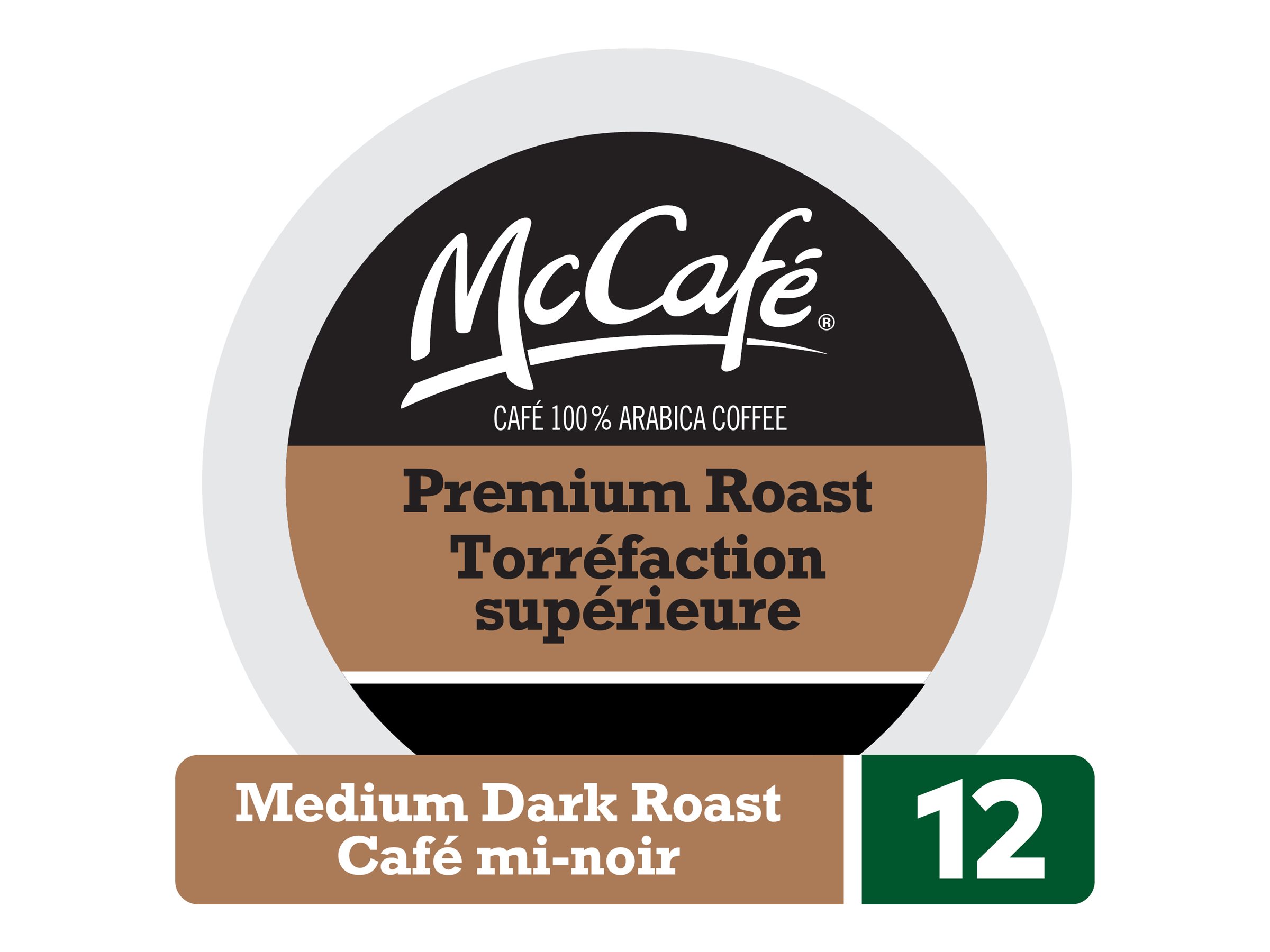 McCafe Premium Medium Dark Roast Decaf K-Cup Coffee Pods - 12's