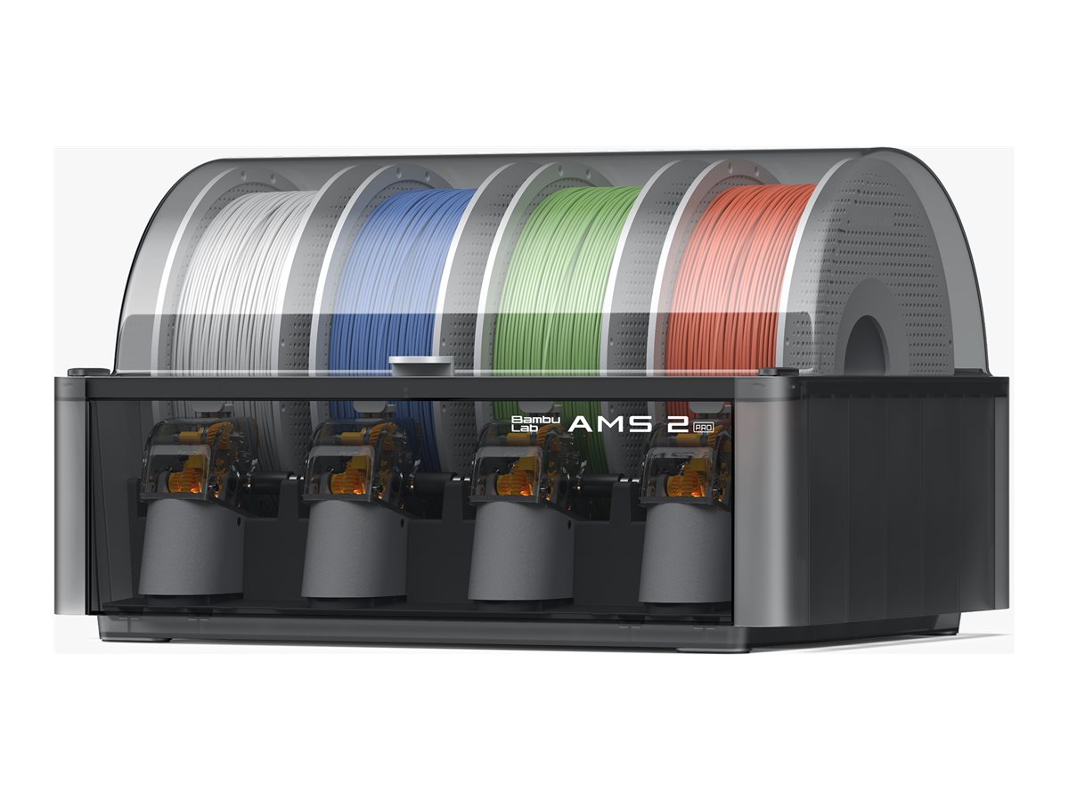 Bambu Lab AMS 2 Pro 3D printer automatic material Product shot with extra item(s) Right-angle 78685