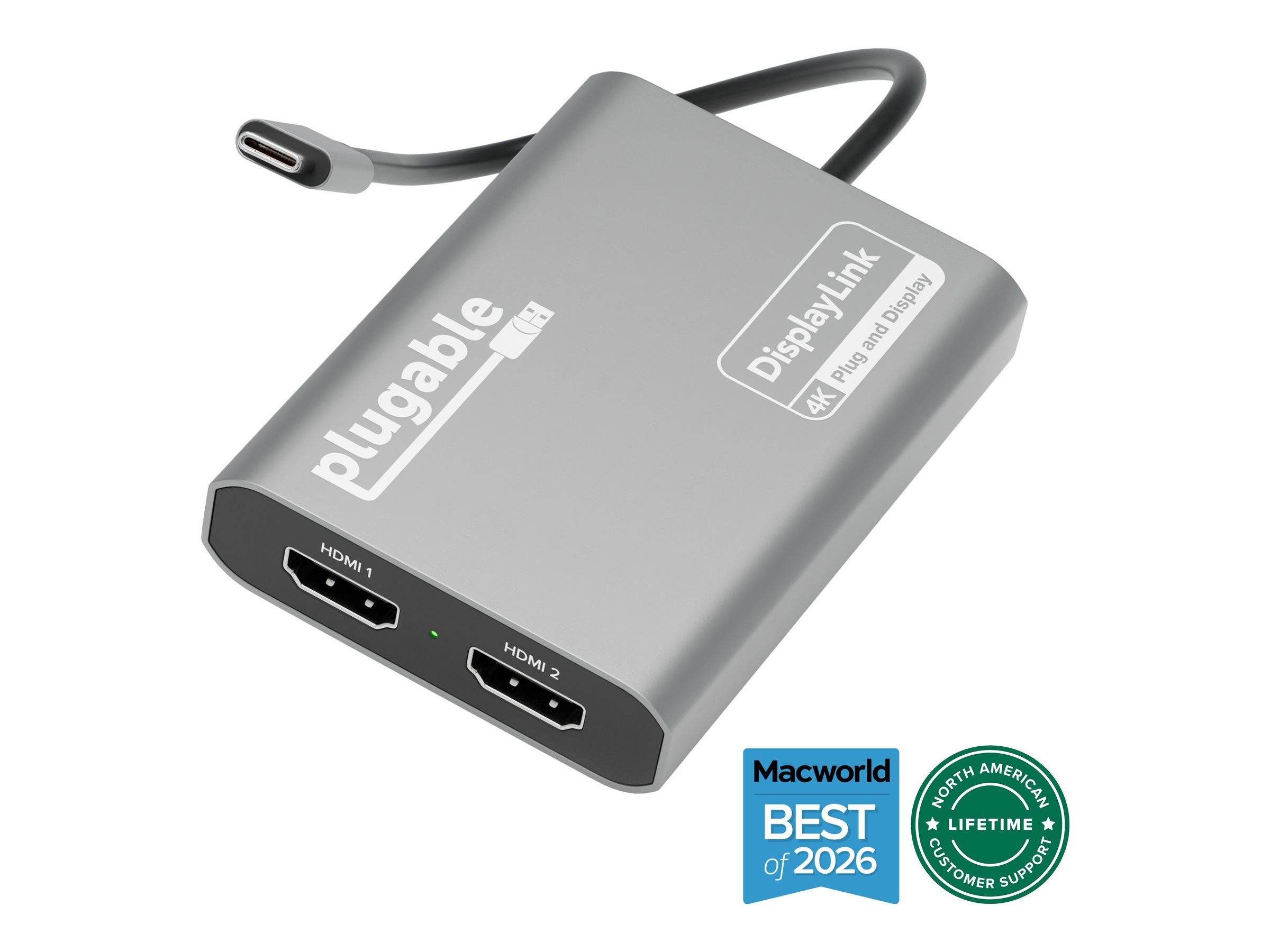 Plugable - Adapter - USB-C male to HDMI female