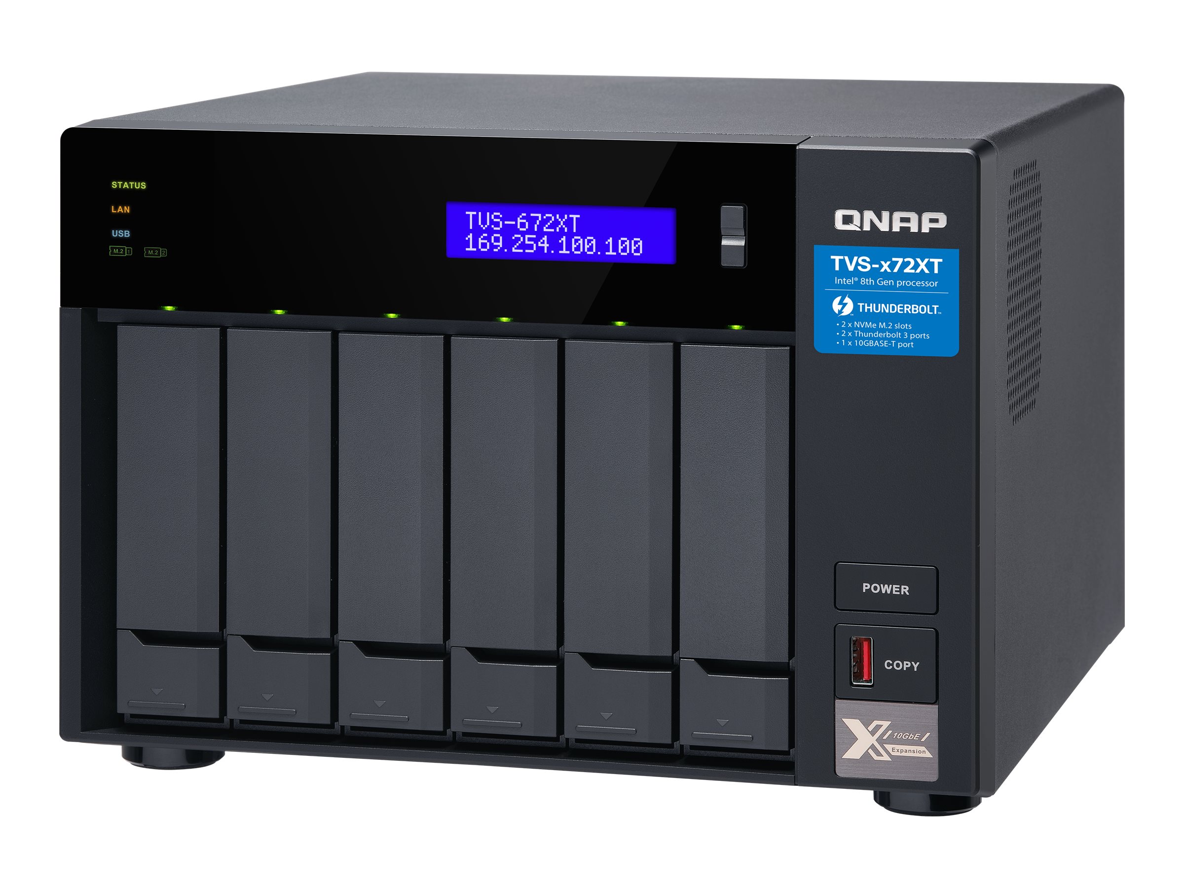 QNAP TVS-672XT - NAS server | Overview, Specs, Details | SHI